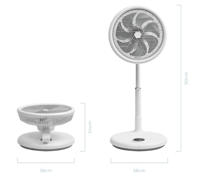 Airdog F12 Portable Remote Controller Circulation Electric Folding Fan