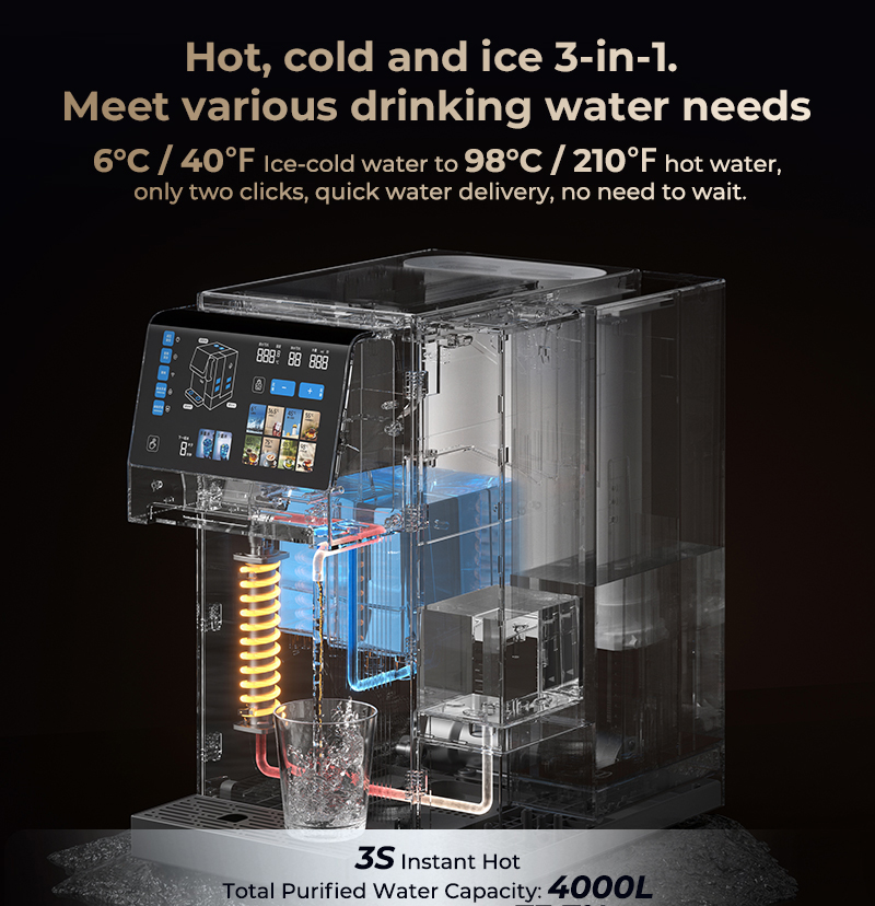 Hot cold ice maker