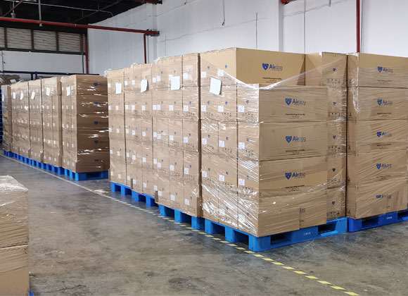 Packaged and stored
